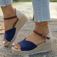 thumbnail image 2 of Woman Summer Sandals Open Toe Buckle Ankle Strap Espadrilles Platform Shoes for Casual, 2 of 5