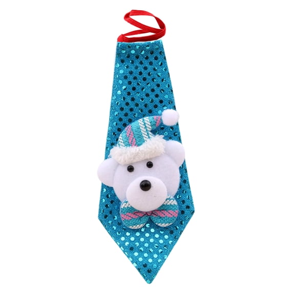 COOLHOOD Glitter Sequins Christmas Tie With Optional Light Up Function For Holiday Party And Formal Event Gathering Celebration