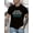 Black, variant on Men's Letter Graphic Tees Crew Neck T Shirts Short Sleeve T-Shirts Casual Summer Streetwear Black A M