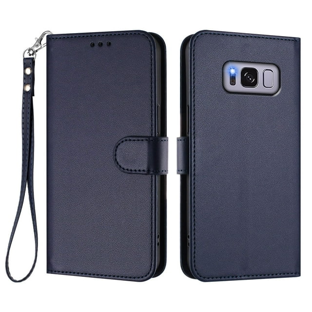 Funda Cartera GANGXUN para Samsung Galaxy S8 – Cierre Magnético, Protección RFID, Correa Desmontable, Compatible con Carga Inalámbrica