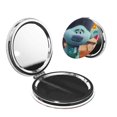 thumbnail image 1 of Qekee Trolls Ensemble Imprimé Compact Miroir de Maquillage Pliant Mini Miroir de Poche Portable Double Face 2 x 1x Grossissement pour Femme Filles-Forme Ronde, 1 of 9