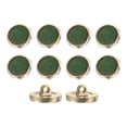 thumbnail image 1 of Botón Redondo 10Pack, 18mm/0.7" Botón Decorativo de Resina, Verde Oscuro, 1 of 6