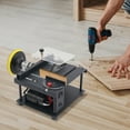 thumbnail image 4 of 10000RPM 16*19*10cm Table Saw with Sandpapers Multi-functional Desktop Table Saw Cold-rolled Steel, Acrylic Black, 4 of 21