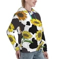 thumbnail image 6 of Salouo Sunflowers Country Pattern Hoodie Sweatshirts for Women, Autumn Pullover Hoodie Workout Sweat Women's Long Sleeve Preppy Sweatshirts-Small, 6 of 7