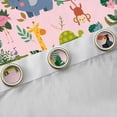 thumbnail image 4 of Manfei Jungle Leopard Cheetah Black Out Curtains,Zoo Giraffe Zebra Curtains Pack of 2 (42x63 Each),Cute Cartoon Elephant Bedroom Curtains For Teens,Breathable Home Decor, 4 of 6