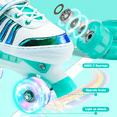 thumbnail image 3 of JZY Kids Quad Roller Skates for Boys & Girls – 4-Size Adjustable, 8 Light-Up Wheels, Beginner-Friendly, Fits Ages 3-12, Indoor & Outdoor Use, 3 of 7