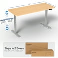thumbnail image 6 of VIVO Electric 60” x 24” Stand Up Desk, Bamboo Table Top, Gray Frame, 6 of 8