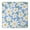 Blue Daisy Flower, variant on Black Daisy Flower Pattern Square Fitted Tablecloth with Elastic Edge,Square Table Cover,Washable Elastic Table Cover for Home Kitchen Party Decor 34"x34"