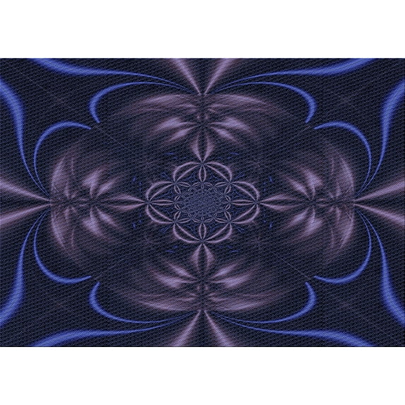 Ahgly Company Indoor Rectangle Patterned Deep Periwinkle Purple Area Rugs, 5' x 7'