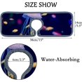 thumbnail image 5 of SKYSONIC Faucet Absorbent Mat 2 Pcs Colorful Fishes And Jellyfish Kitchen Faucet Splash Catcher Washable Counter Drying Pads Behind Faucet for Kitchen Bathroom, 5 of 7