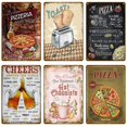 thumbnail image 2 of Placa de arte de pared de pizza, placa de zona, excelente comida, letrero de metal vintage, decoración para pub, bar, hogar, el mejor póster casero, letrero de hojalata, decoración para club, 2 of 5