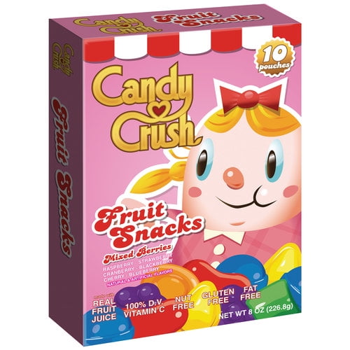 Candy Crush Mixed Berries Fruit Snacks, 8 Oz.