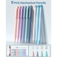 thumbnail image 6 of Four Candies 56 PCS Aesthetic Supplies with Cute Pencil Case, 6 Multicolor Pen, 12 Pastel Highlighters, 5 Gel Pens Black Ink, 9 Mechanical Pencils for Stationary Set Preppy Stuff (Blue), 6 of 9