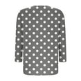 thumbnail image 4 of Samickarr Polka Dot Sweatshirt for Women Long Sleeve Crew Neck Casual Shirt Oversized Fall Fashion Loose Pullover, 4 of 5