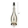 thumbnail image 4 of 27" Teardrop Lamp Base 2 Pack, Mercury Silver/Gold Glass Table Lamp Set with White Linen Shades, 4 of 8