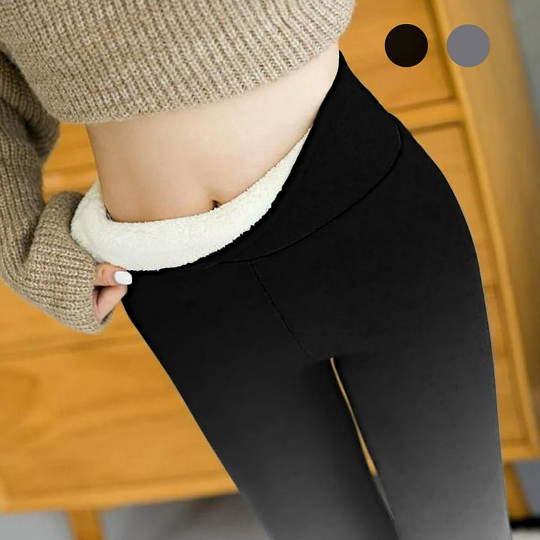 Winter Sherpa Fleece Lined Leggings for Women,High Waist Stretchy Thick  Cashmere