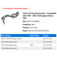 thumbnail image 2 of Front Left Steering Knuckle - Compatible with 1998 - 2001 Volkswagen Passat FWD 1999 2000, 2 of 2