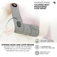Sharper Image Calming Heat Massaging Flexi Wrap, Soothing Heat & Relaxing Vibrations, Grey