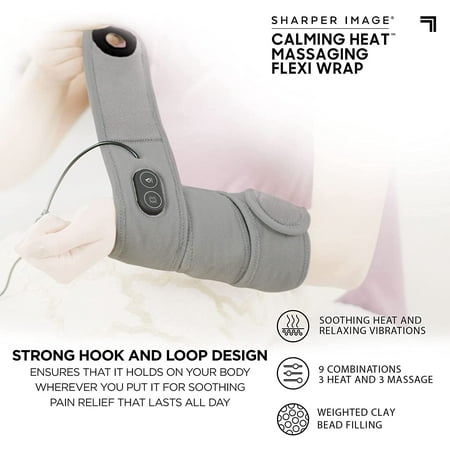 Calming Heat Massaging Flexi Wrap, Grey