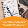 thumbnail image 6 of BIC PrevaGuard Antimicrobial Clic Stic Ballpoint Pens, Black, 60-Count Pack, 6 of 8