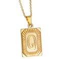thumbnail image 1 of Letter Pendant Necklace Sweater Chain Charm Necklace for Valentine's Day Q, 1 of 9