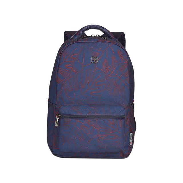 Mochila Wenger Print, para laptop de hasta 16 . Color Azul/rojo. WENGER 606467