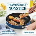 thumbnail image 6 of Farberware Style 11.25 Inch Nonstick Deep Round Grill Pan, Dishwasher Safe and Oven Safe to 500°F, Blue, 6 of 14