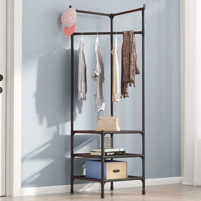 OUNONA Clothes Rack Triangle Metal Clothes Organization for Living Room 1 Set