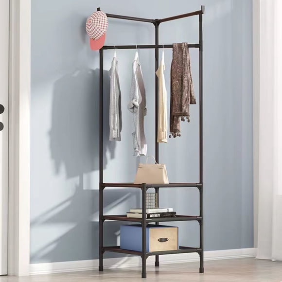 OUNONA Clothes Rack Triangle Metal Clothes Organization for Living Room 1 Set