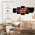 thumbnail image 5 of Elephant Stock American Eagle And Flag Wall Art - Horizontal Multi Panel Canvas - Living Room Wall Decor - Flags Multi Panel - Black And Yellow Decor - 74" x 34", 5 of 8