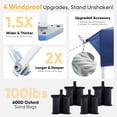 thumbnail image 5 of Sekey 10x10 Pop Up Canopy - One-Push Setup, 99% UV Blocking Instant Easy Up Canopy, Outdoor Sun Shelter for Camping, Parties, Events, Commercial Gazebo with 4 Weight Bags, Waterproof&Windproof, 5 of 7