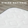 thumbnail image 2 of Twin Mattress 10 Inches White - Pocketed Coil Euro Top Cool Memory Foam Hybrid Mattress Breathable Cover Twin Size Mattress - Bed Rolled In A Box, 2 of 7