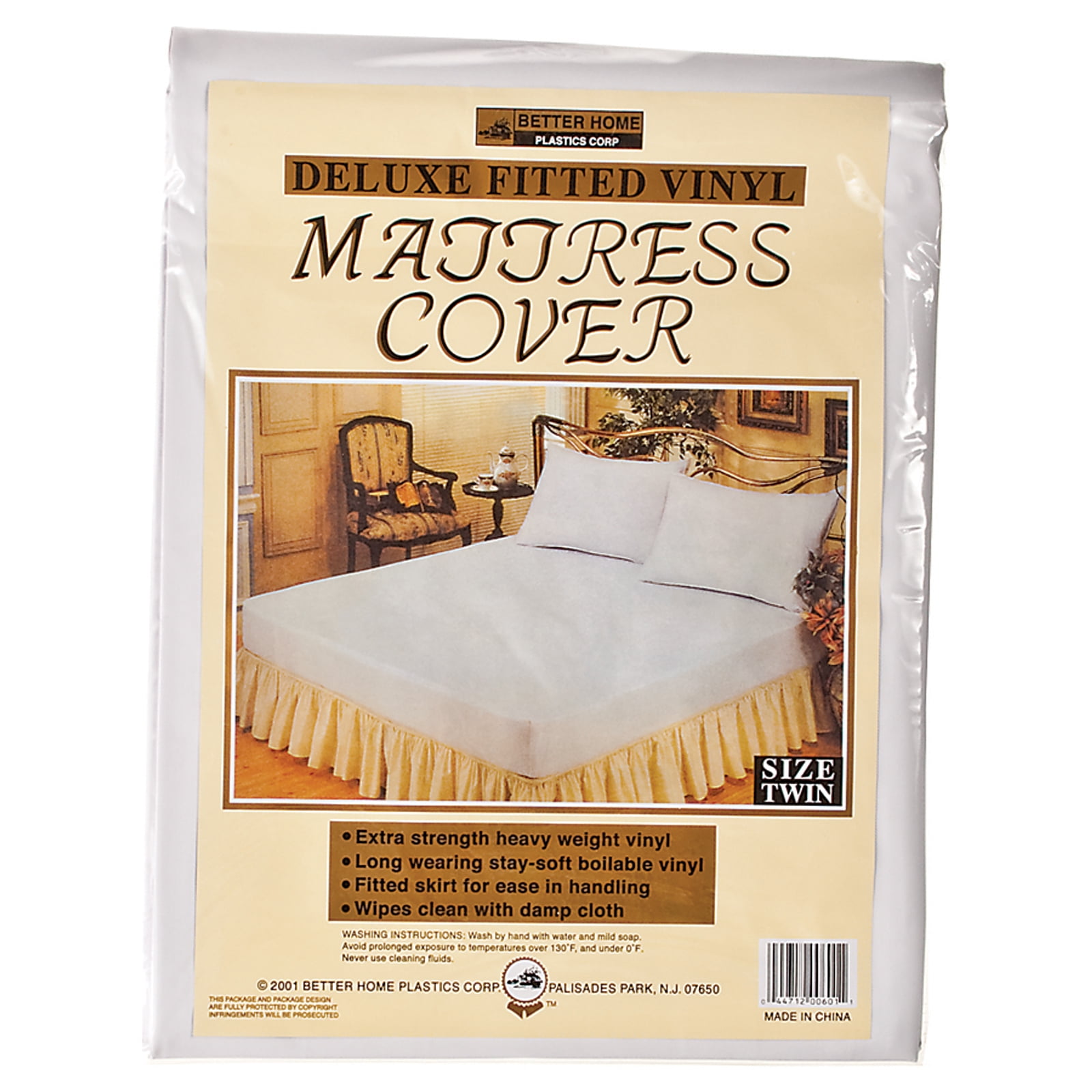 Vinyl Mattress Covers-Fitted Twin, Vinyl, Twin - 1 Pkg ...