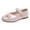 Pink, variant on PINQI Toddler Girl Mary Jane Shoes Bow Flower Wedding Party Ballet Flats Slip On Round Toe Ankle Strap Sandal