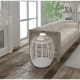 thumbnail image 2 of Gallerie Decor Java Transitional Rattan End Table in Whitewashed/Espresso, 2 of 6