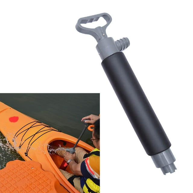 Floating Kayak Hand Bilge Pump for Kayakers Canoe Equipment Black