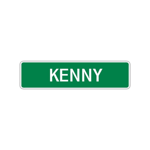 Kenny Boys Children Indoor Outdoor Unique Wall Novelty Name Letter Printed Plaque Decoration Label Aluminum Metal Sign 4"x18"