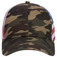 thumbnail image 2 of 6 Panel Low Profile American Flag Patriot USA Mesh Back Trucker Hat, Camo, 2 of 3