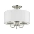 thumbnail image 3 of Livex Lighting - Brookdale - 3 Light Semi-Flush Mount In Transitional Style-11, 3 of 8