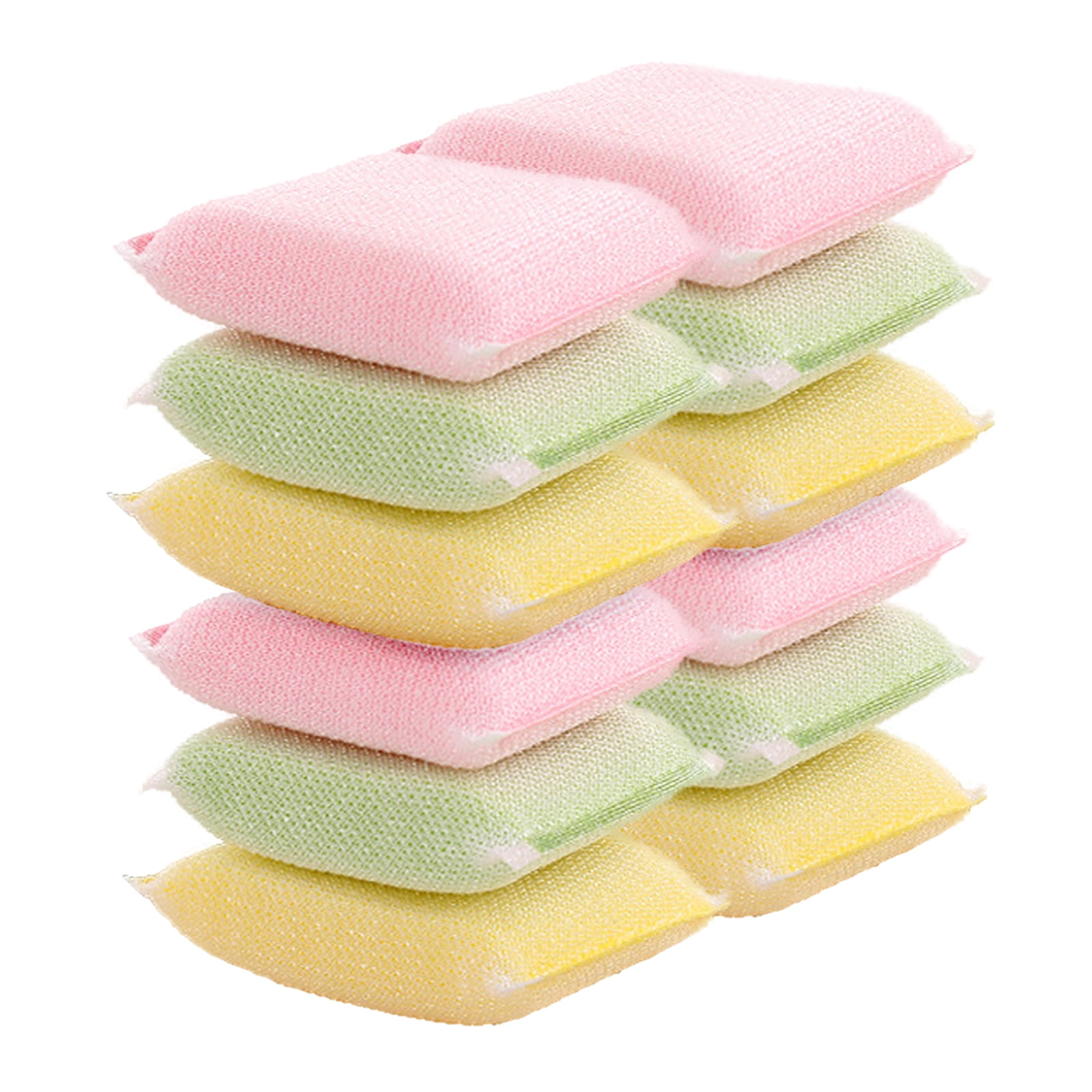 Individually Wrapped Sponges, 100 Pack Kitchen Dishwashing Sponge Bulk,  Non-Scratch Scrubbers, Sponges for Cleaning Kitchen, Bathroom, and  Household