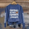 thumbnail image 2 of WEAIXIMIUNG Chandail en Molleton pour Femmes Zip Up Manches Longues Col Rond Chandails en Molleton Décontractés Imprimé Graphique de Football Pull Léger Blouse Top, 2 of 4