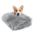 thumbnail image 2 of Kojooin Dog Blanket for Bed Couch Sofa, Waterproof Soft Warm Fluffy Faux Fur Fleece Puppy Blankets for Small Dog Cats, Machine Washable Pet Blanket for Furniture,Light Grey,60*80cm, 2 of 8