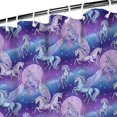 thumbnail image 3 of Purple Cartoon Pegasus Moon Pattern Shower Curtain 72"x72" ,Bathroom Decorative Shower Curtains Set with 12 Hooks,Modern Waterproof Washable Shower Curtain, 3 of 6