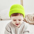 thumbnail image 3 of Gorro de punto cálido para otoño e invierno para bebé, gorro de lana de fibras acrílicas de color puro para niños, 3 of 5
