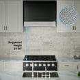 thumbnail image 4 of Akicon 600 CFM Wall Mounted Range Hood, Stainless Steel Range Hood 36 inch, Energy Saving, Ducted Kitchen Hood for Cooking, Powerful Vent Motor, Jet Black with Nickel, 4 of 7