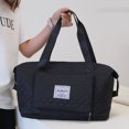 thumbnail image 4 of Bolsa de lona de moda de fin de semana de entramado rómbico de gran capacidad plegable para mujer Ndcxsfigh Para Estrenar, 4 of 8