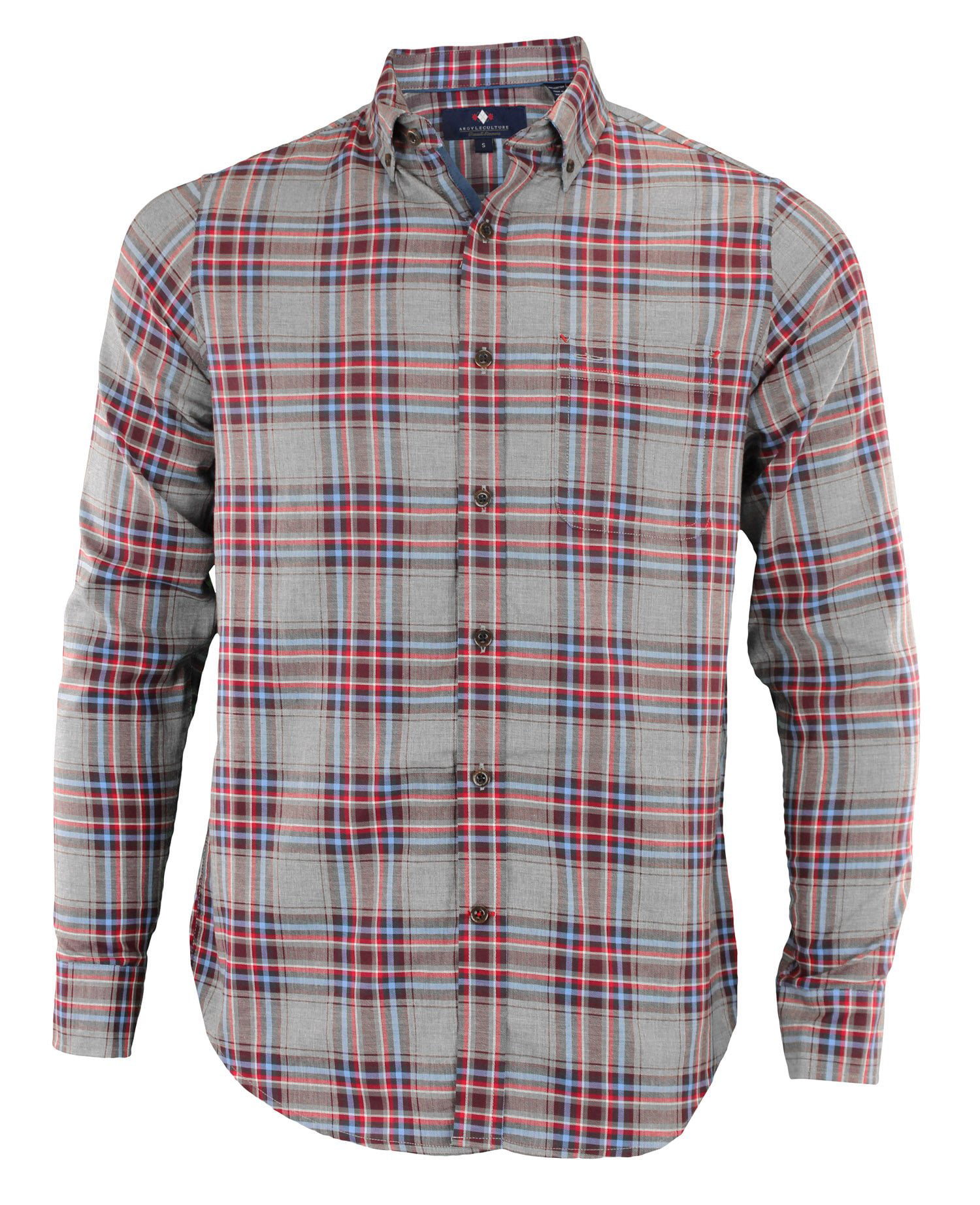 Argyle Culture Men's Button Up Plaid Shirt, Diamond - Walmart.com