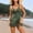 Army Green, variant on UTSJKR Women's One Piece Swimsuit V Neck Spaghetti Straps Tummy Control Bathing Suit Side Slits Tie Knot 2025 Swim Dress Army Green M