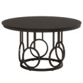 thumbnail image 5 of Fnova 47.24" Modern Round Dining Table for 4 with Wood Tabletop, Kitchen Table for Dining Room, Black, 5 of 11