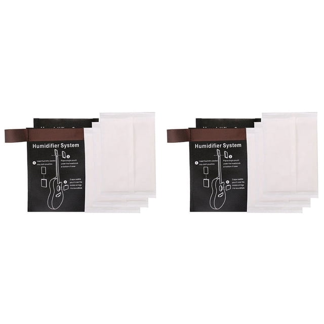 2X Ensemble d'Humidificateur Automatique pour Guitare, Réglage d'Humidité Bidirectionnel, 2 Ensembles d'Humidificateurs Automatiques (Comprend 3 Sacs de Recharge), Noir
